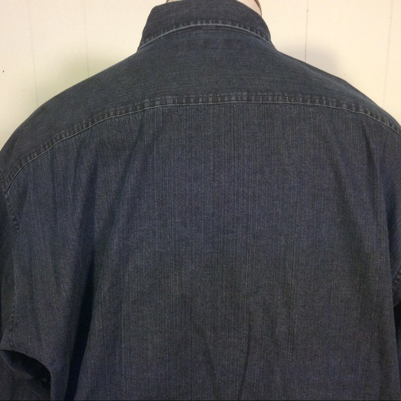 Tommy Hilfiger mens denim style snap button shirt size XXL - Picture 5 of 9